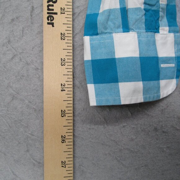 Bonobos Shirt Mens XL Slim Fit Blue Check Long Sleeve Button Up Casual Work - Picture 9 of 10